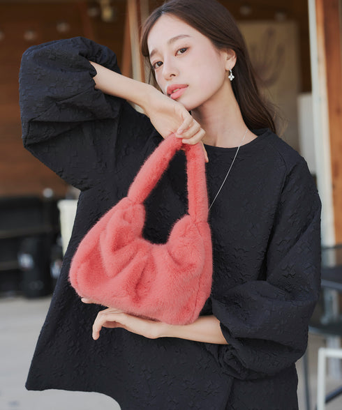 【安田美沙子さん着用】フェイクファーバック