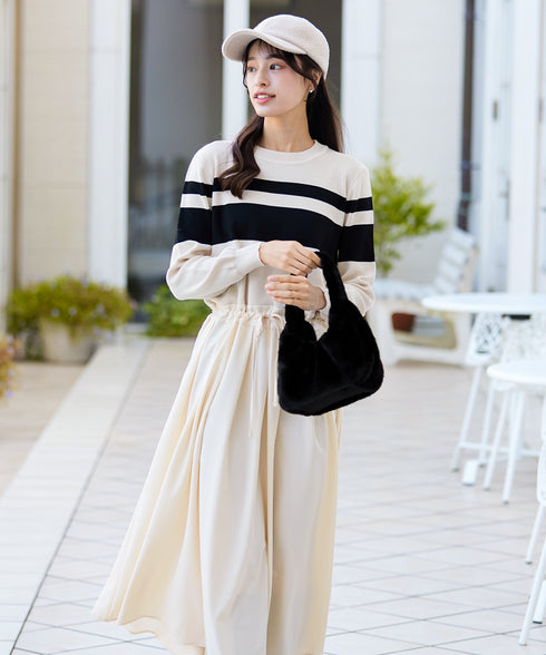 【安田美沙子さん着用】フェイクファーバック