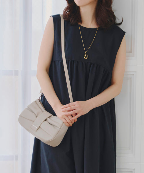 【安田美沙子さん着用 / アウトレット / 2way】リボンギャザーミニバッグ