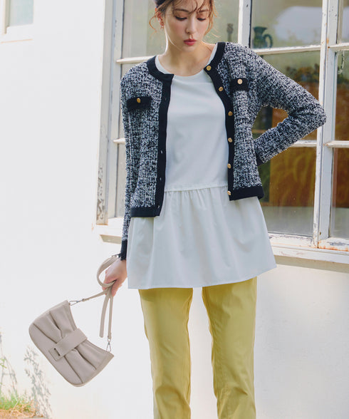 【安田美沙子さん着用 / アウトレット / 2way】リボンギャザーミニバッグ