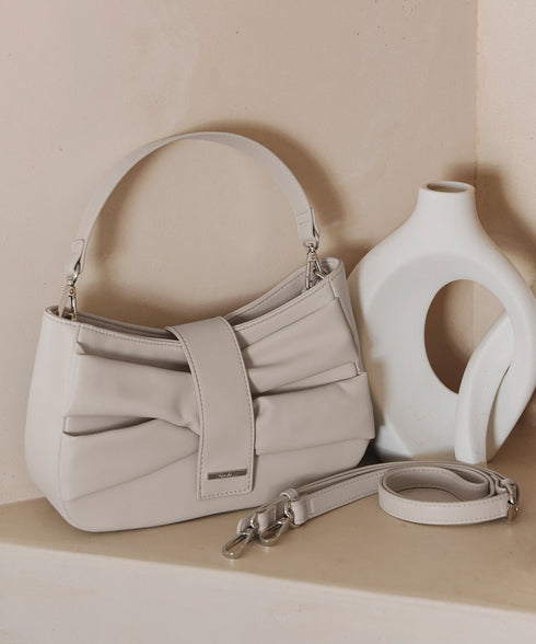 【安田美沙子さん着用 / アウトレット / 2way】リボンギャザーミニバッグ