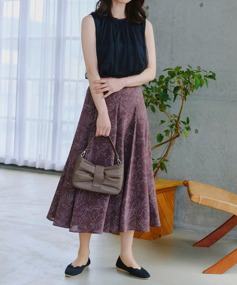 【安田美沙子さん着用 / アウトレット / 2way】リボンギャザーミニバッグ