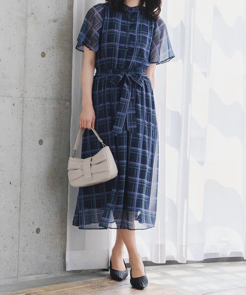 【安田美沙子さん着用 / アウトレット / 2way】リボンギャザーミニバッグ