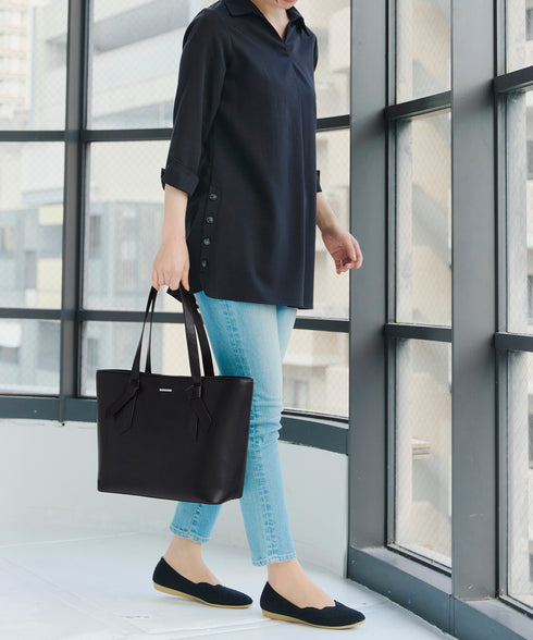 【安田美沙子さん着用 / アウトレット】リボンデザイン通勤バッグ