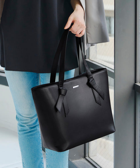 【安田美沙子さん着用 / アウトレット】リボンデザイン通勤バッグ