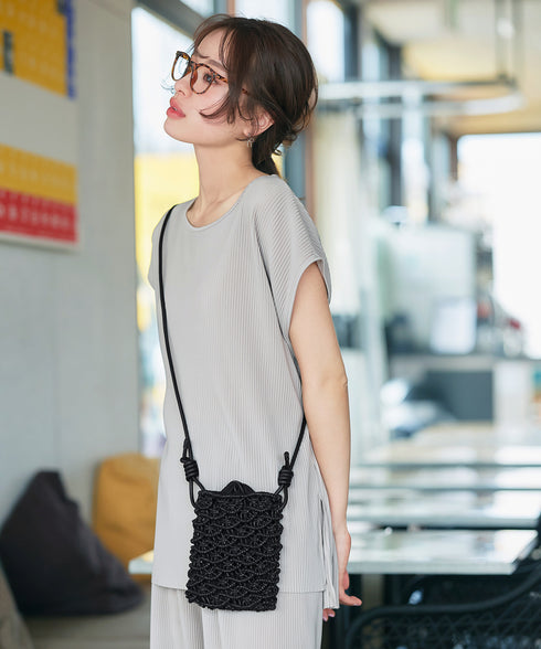 マクラメショルダーバッグ