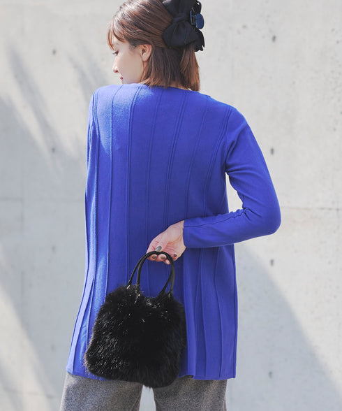 フェイクファー巾着バック