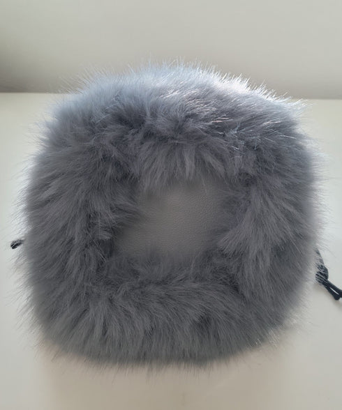 フェイクファー巾着バック