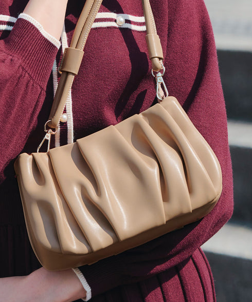 【安田美沙子さん着用 / 2way】ギャザーワンハンドルバッグ