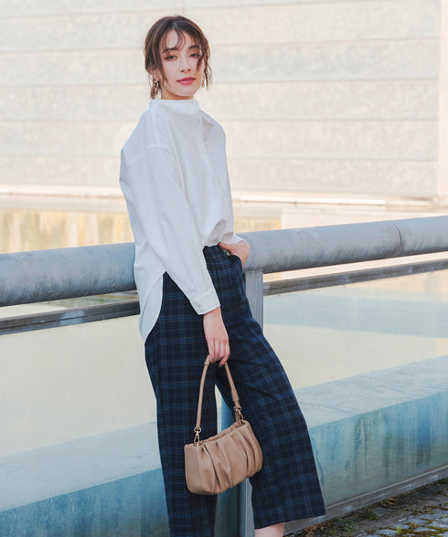 【安田美沙子さん着用 / 2way】ギャザーワンハンドルバッグ