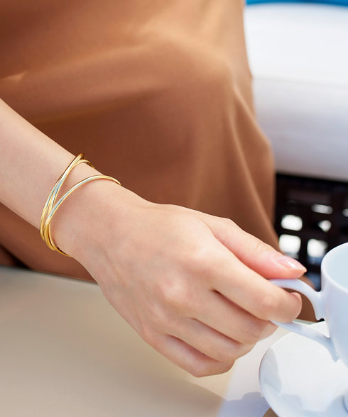 ワイドクロスバングル