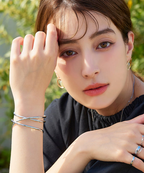 ワイドクロスバングル