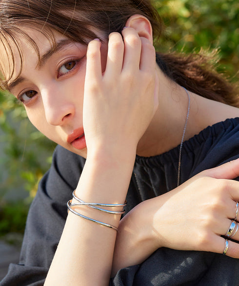 ワイドクロスバングル