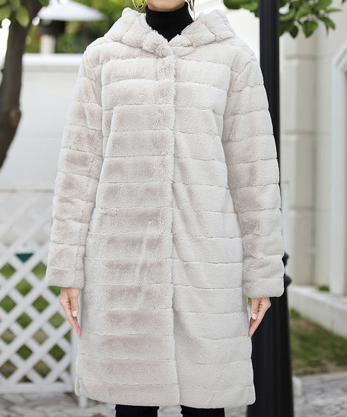 【リバーシブル】エコファーキルティング2wayコート