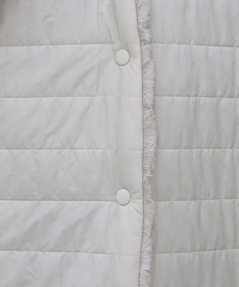 【リバーシブル】エコファーキルティング2wayコート