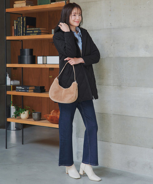 【安田美沙子さん着用】中綿キルティングフードコート