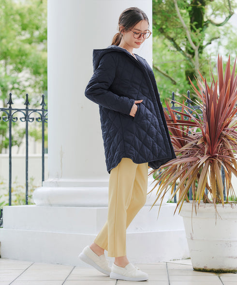 【安田美沙子さん着用】中綿キルティングフードコート