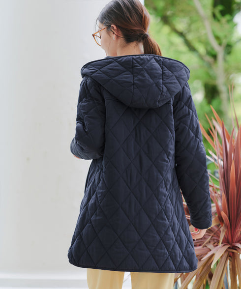 【安田美沙子さん着用】中綿キルティングフードコート