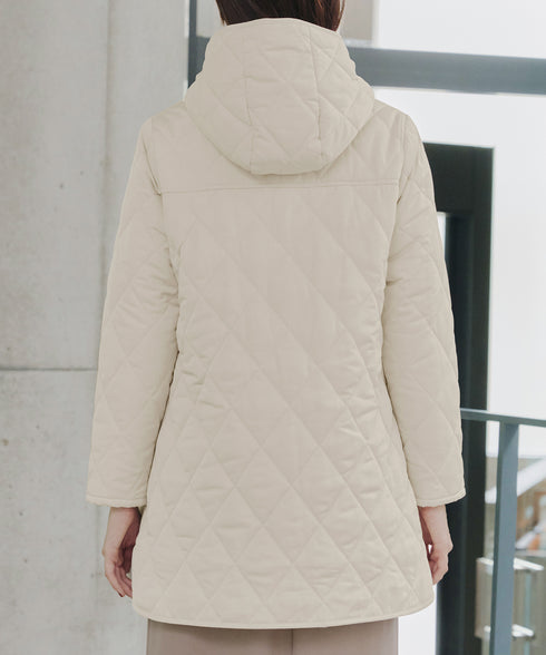 【安田美沙子さん着用】中綿キルティングフードコート