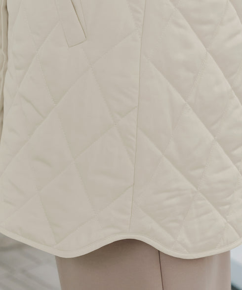 【安田美沙子さん着用】中綿キルティングフードコート