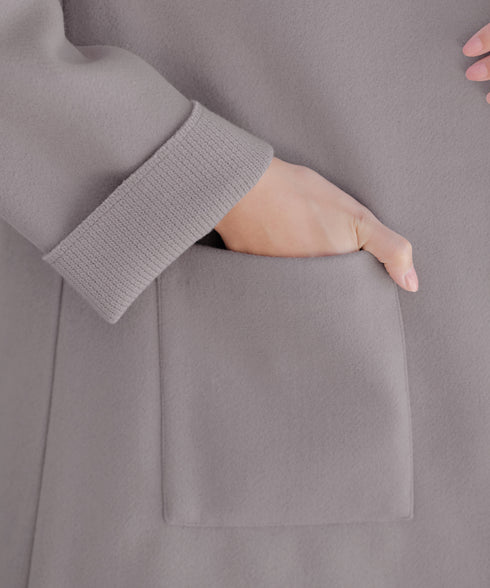 【クリアランスセール】ダブルフェイスニットロングコート