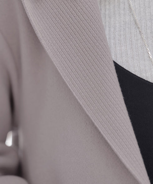 【クリアランスセール】ダブルフェイスニットロングコート