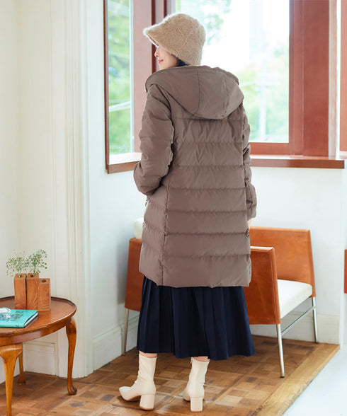 フード裏エコファーダウンコート