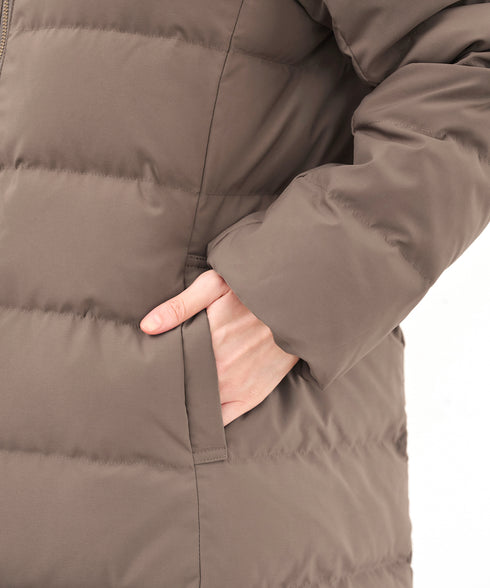 フード裏エコファーダウンコート