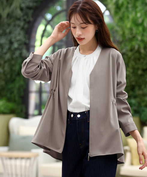 バックドロストフリルブルゾン