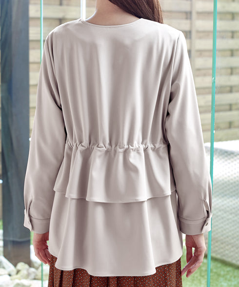 バックドロストフリルブルゾン