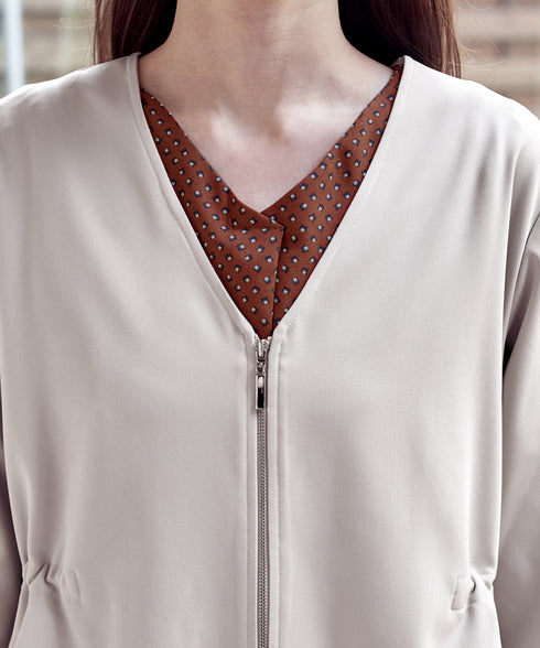 バックドロストフリルブルゾン