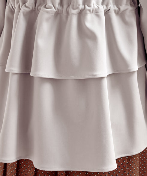 バックドロストフリルブルゾン