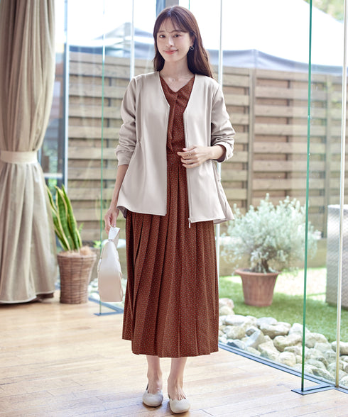 バックドロストフリルブルゾン