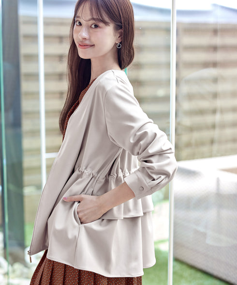 バックドロストフリルブルゾン