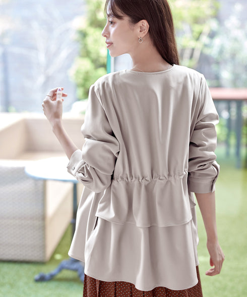 バックドロストフリルブルゾン