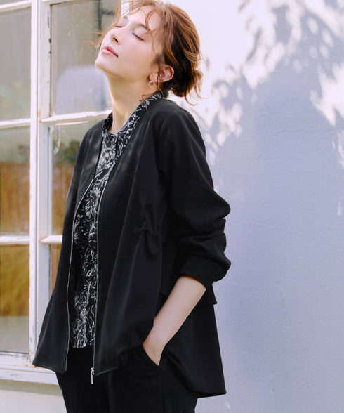 バックドロストフリルブルゾン