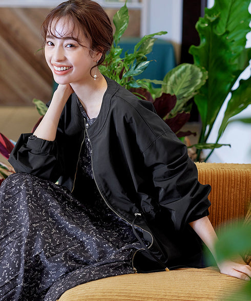 【アウトレット】花柄シフォン袖ワンピース