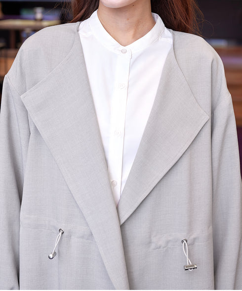 パフスリーブ着流しコート