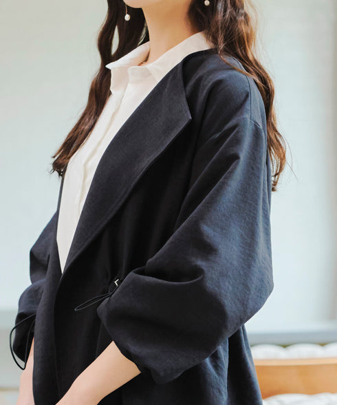 パフスリーブ着流しコート