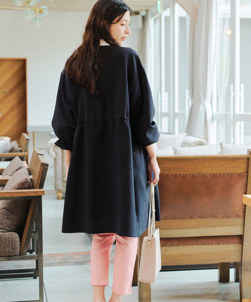 パフスリーブ着流しコート