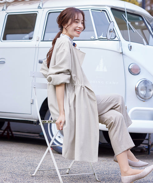 パフスリーブ着流しコート