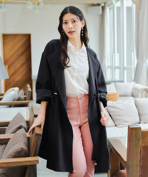 パフスリーブ着流しコート