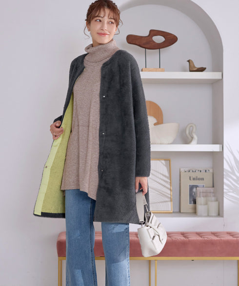 シャギーニットコーディガン