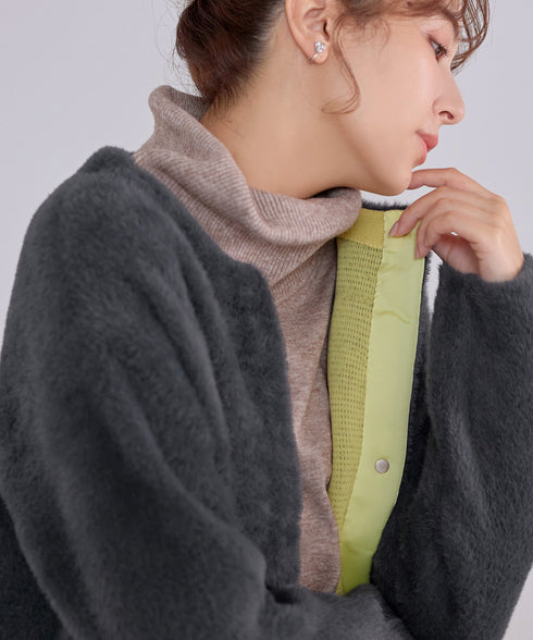 シャギーニットコーディガン