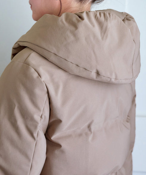 袖口リブデザインシームレスダウン