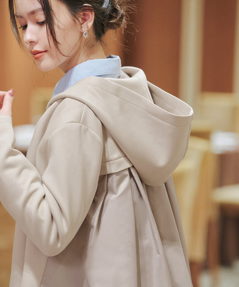 異素材ドッキングフーディー