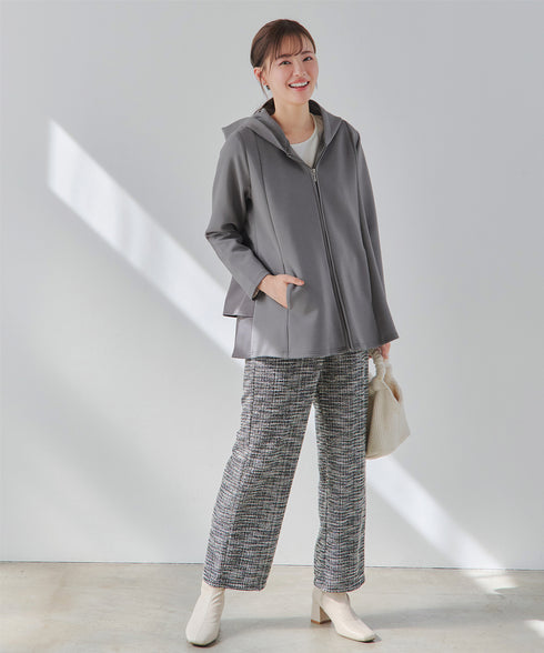 異素材ドッキングフーディー