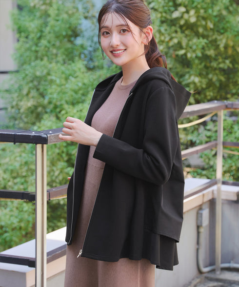 異素材ドッキングフーディー