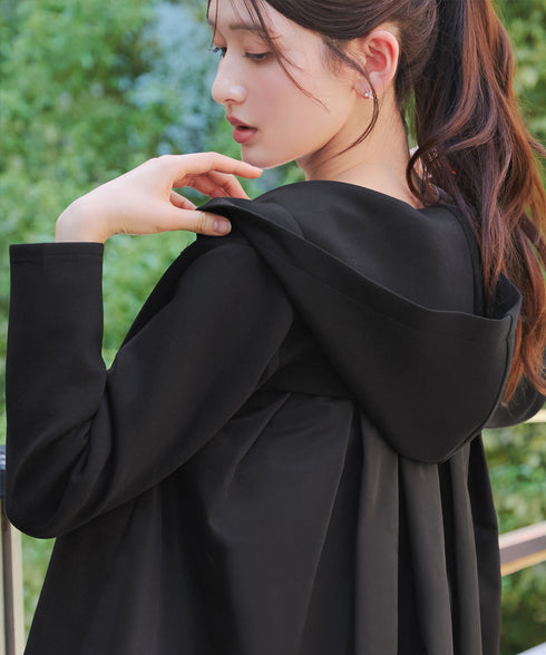 異素材ドッキングフーディー