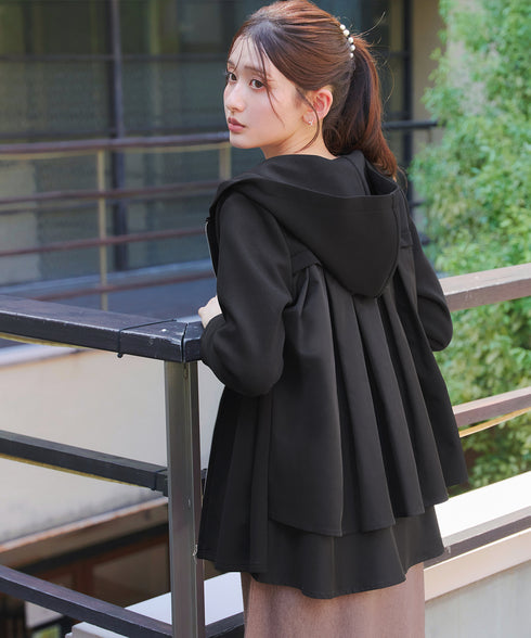 異素材ドッキングフーディー